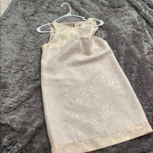 Gold and cream dress